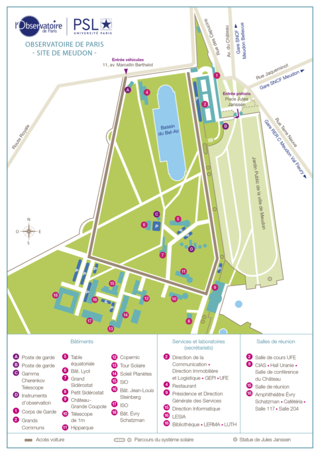 Plan du site de Meudon